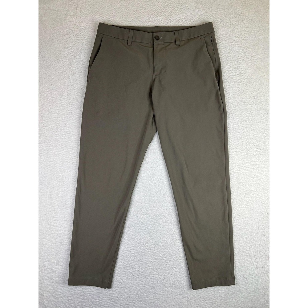 Lululemon ABC Slim Fit Trouser Men's 33 Beige Warpstreme Performance LM5AQYS